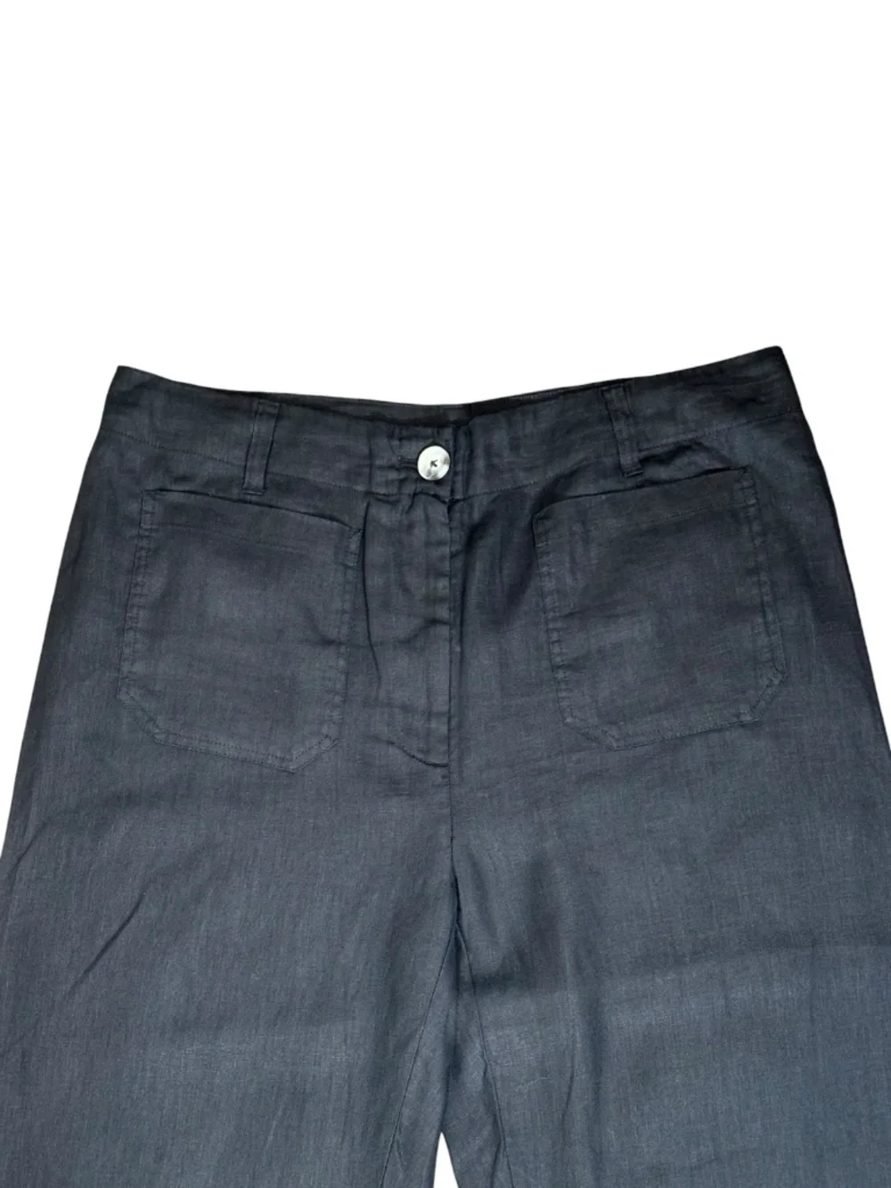 Quince  European Linen Patch Pocket Wide Leg Pants Trousers Size 16 EuroSummer